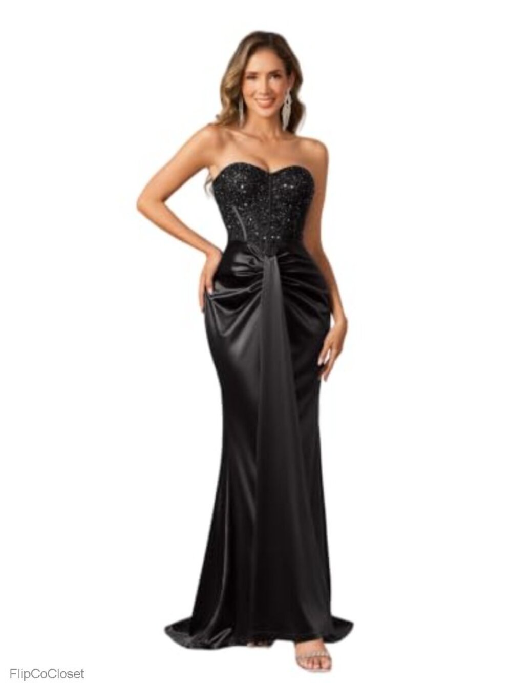 Sequin Formal Gown Prom Dress Bodycon Sleeveless Evening